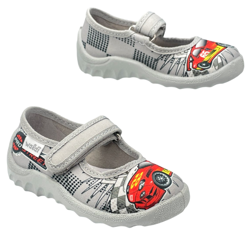 Тапочки для хлопчиків Waldi 361-161/23 на липучках р. 23 Сірий - фото 2