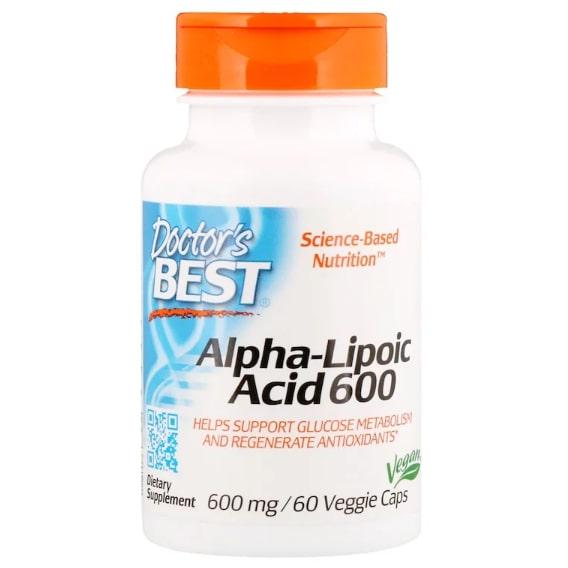 Альфа-ліпоєва кислота Doctor's Best Alpha-Lipoic Acid 600 мг 60 Caps (DRB-00133)