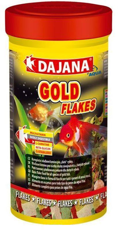 Корм для золотых рыбок Dajana GOLD FLAKES в хлопьях 1 л/200 г (1221918244)