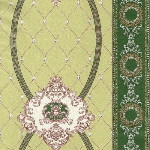 Обои тисненные Эксклюзив люкс на бумажной основе 0,53х10,05 м Зеленый (079-13)