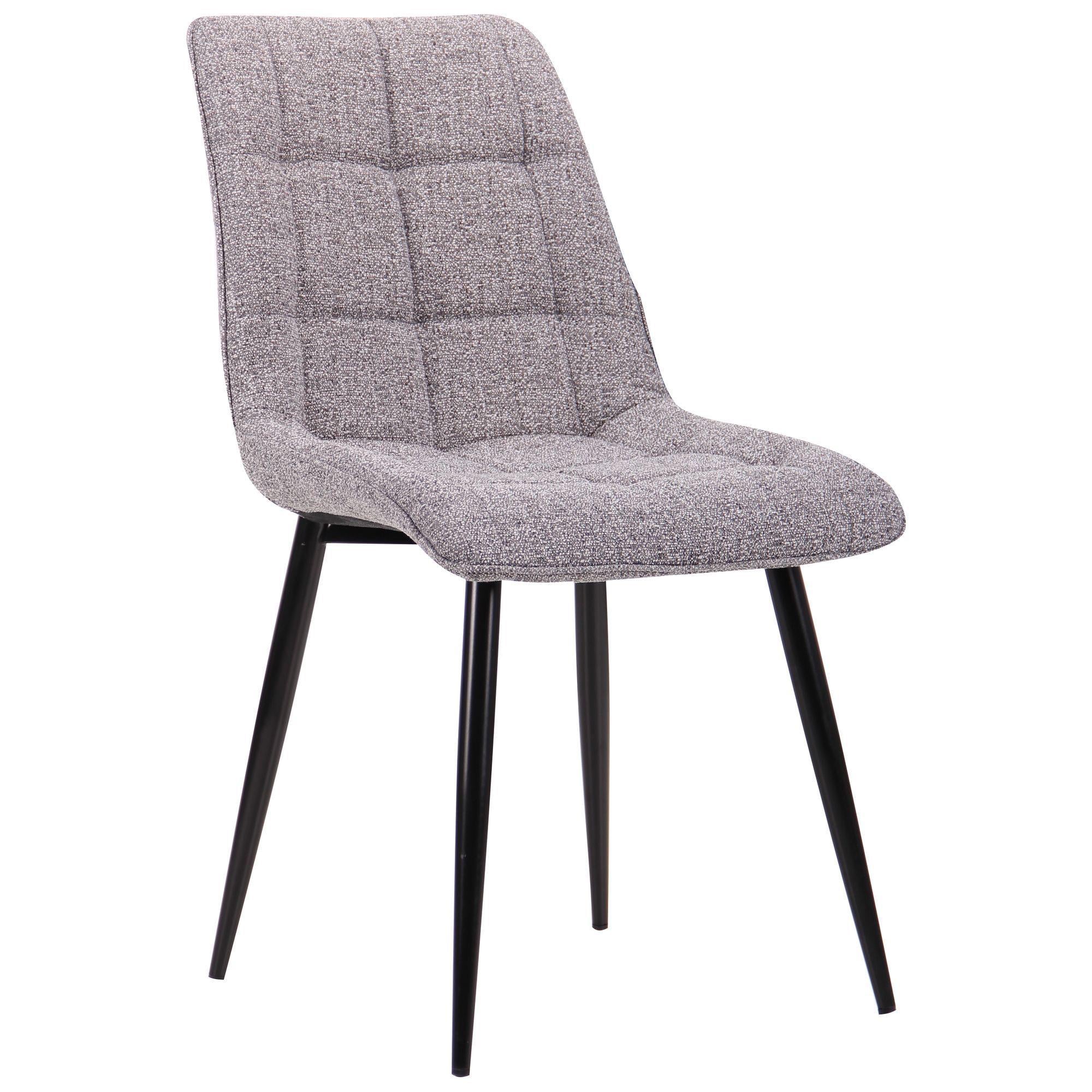 Обеденный стул AMF Arkansas сталь/текстиль 880х490х610 мм Черный/Серый меланж