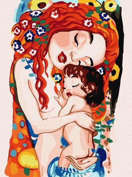 Картина по номерам Идейка Люди Материнская любовь 30х40 см в термопакете (КНО4867-mt)