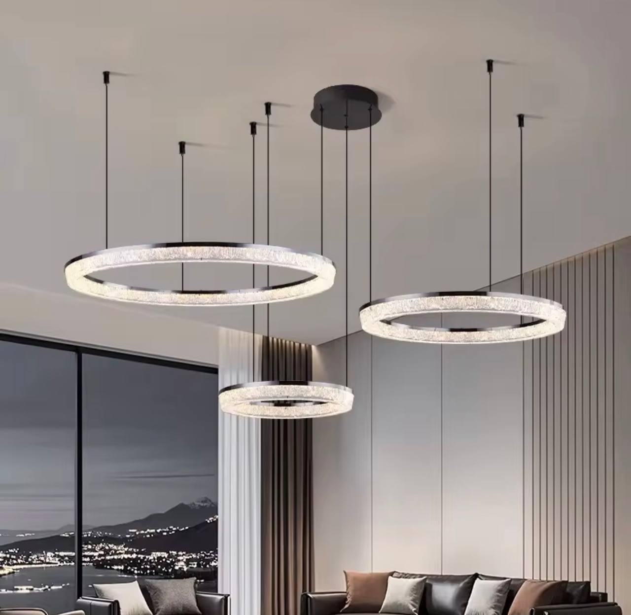 Люстра светодиодная Zilini P8896/80/60/40 250W Черный (29755448)