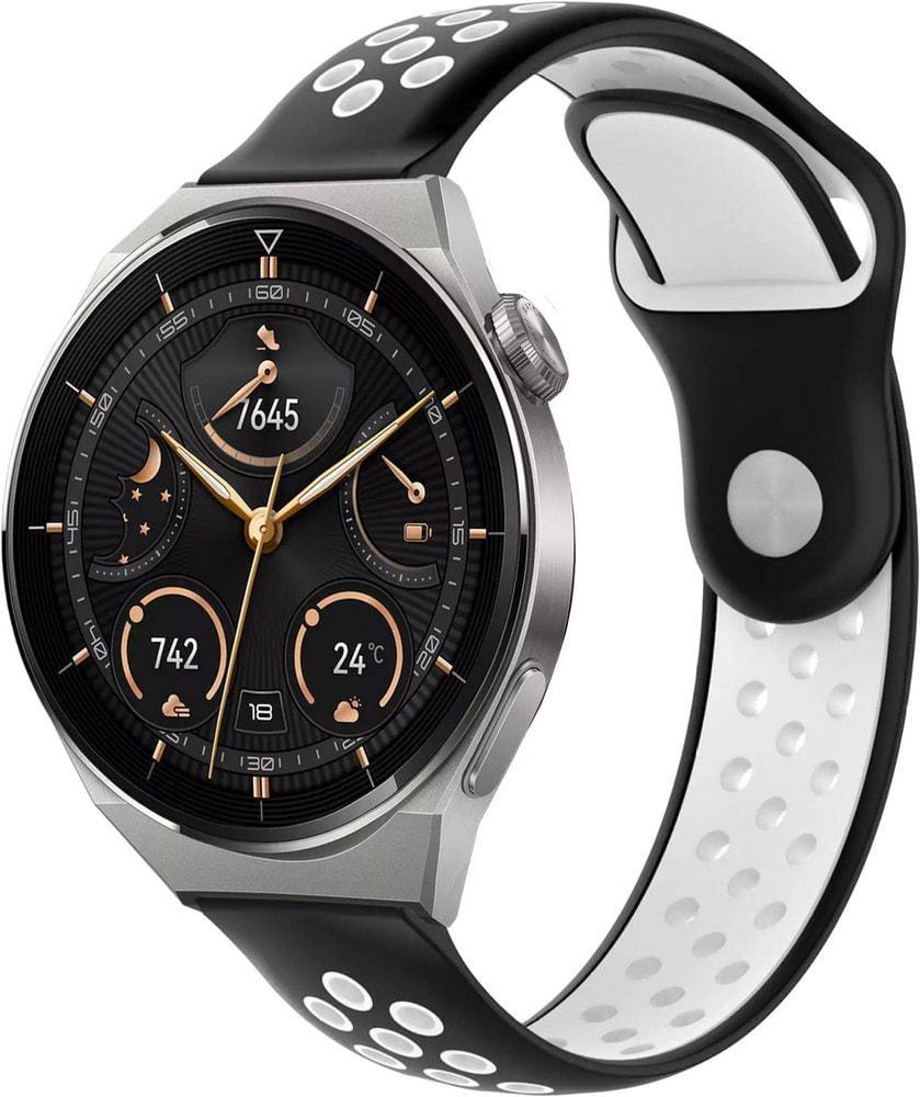 Ремінець Sport для Huawei Watch GT3 Pro 46 мм Black/White (37339-1E)
