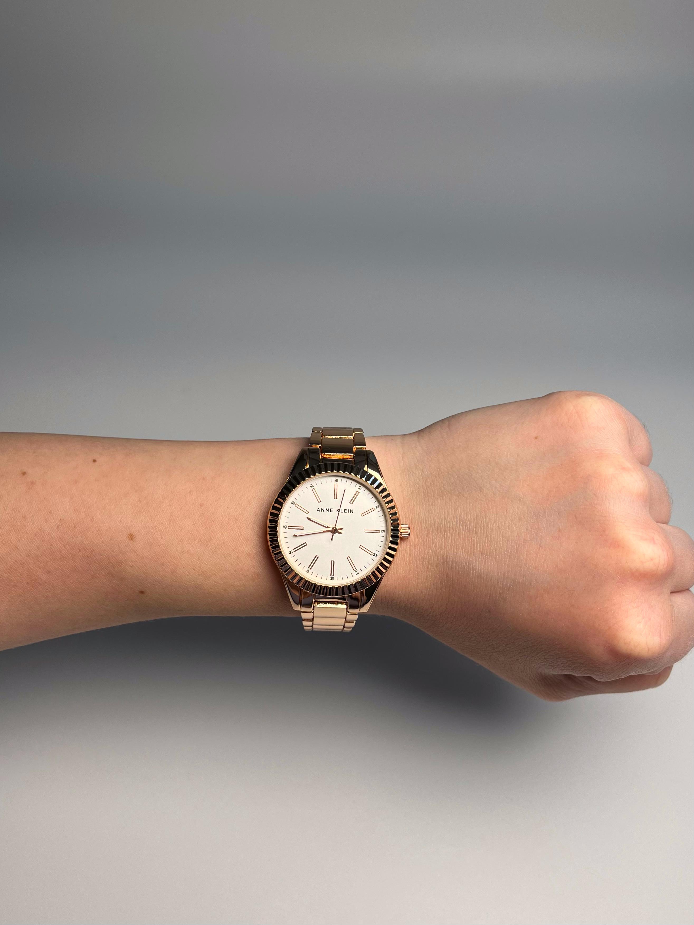 Часы женские Anne Klein AK/4172SVRG Золотистый (15359818) - фото 7 Часы женские Anne Klein AK/4172SVRG Золотистый (15359818) - фото 7