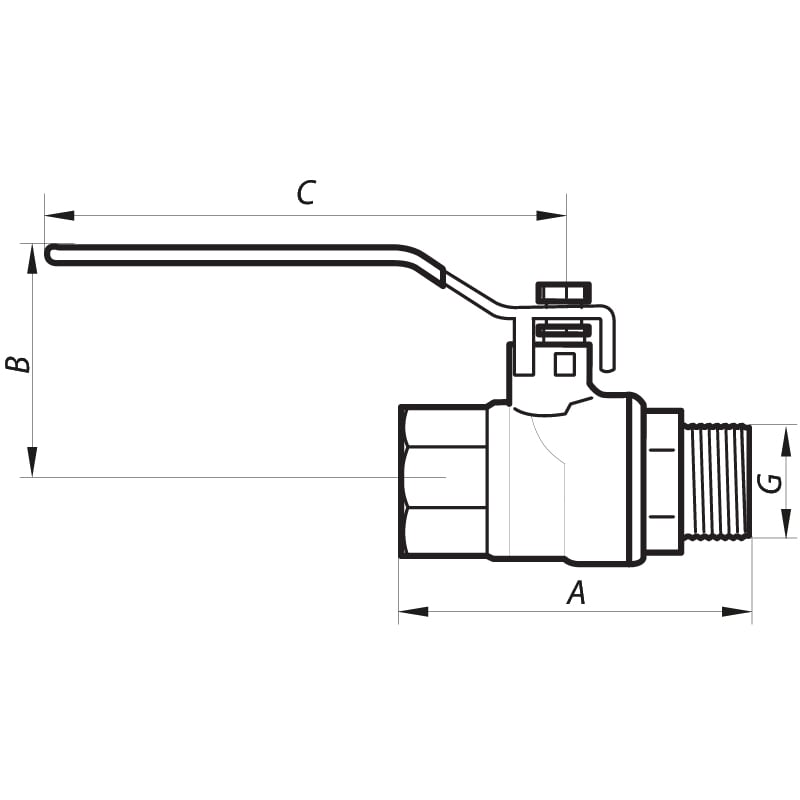 Кран шаровый NOLF 3/4" ГШР ГАЗ NF.622 (NF2937) - фото 2