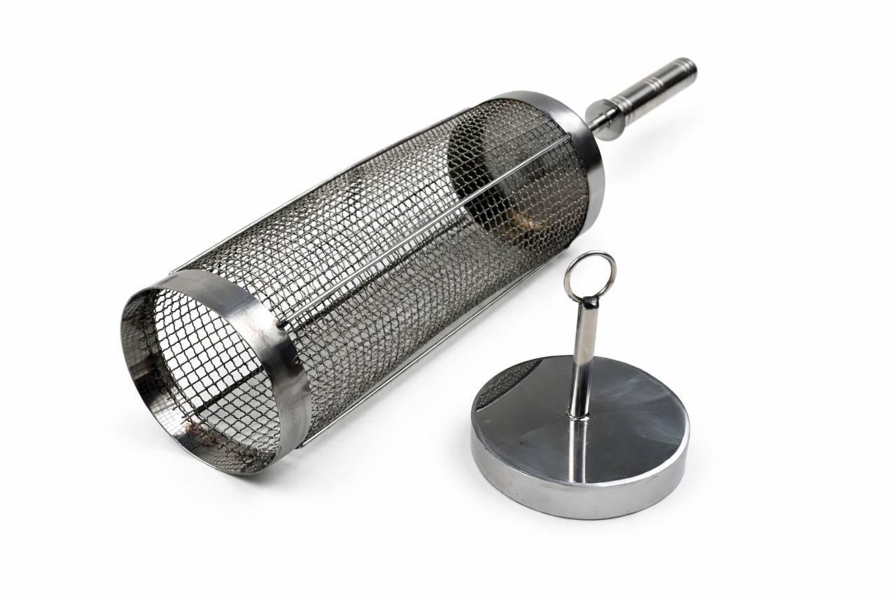 Решетка для гриля/фритюра из нержавеющей стали цилиндрической формы 33х10 см Серебряный (14-10-RK-1100)