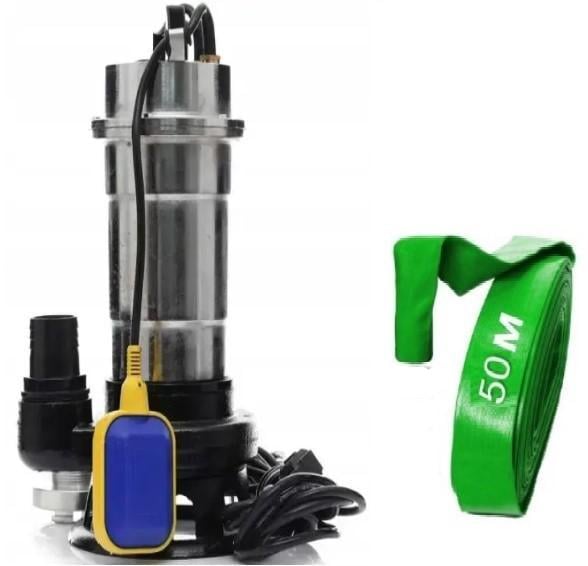 Фекальный насос Lider WQS 2-2.5 хромированный чугун/нержавеющая сталь для грязной воды/фекалий/сливных ям с поплавком и шлангом 50 м (32478164) Фекальный насос Lider WQS 2-2.5 хромированный чугун/нержавеющая сталь для грязной воды/фекалий/сливных ям с поплавком и шлангом 50 м (32478164)