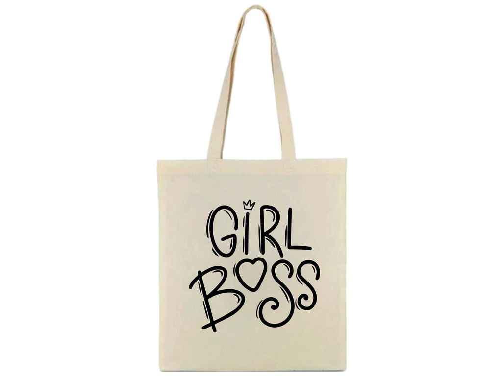 Сумка-шопер Кварта Girl boss габардин 35x40 см Бежевый (1062236)