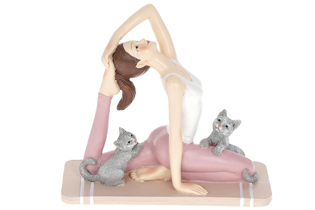 Декоративна статуетка BonaDi Йогіня з котиками (K07-107)