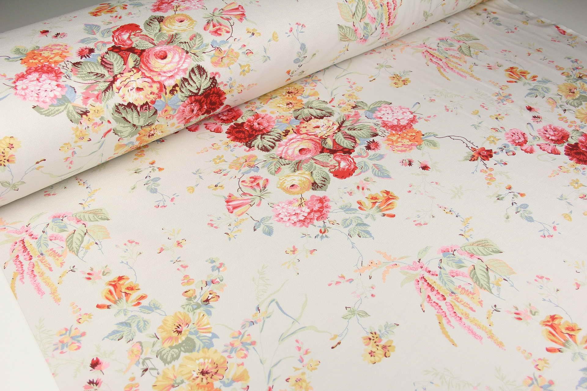 Ткань с тефлоновой пропиткой Цветочный принт 1 м (826)