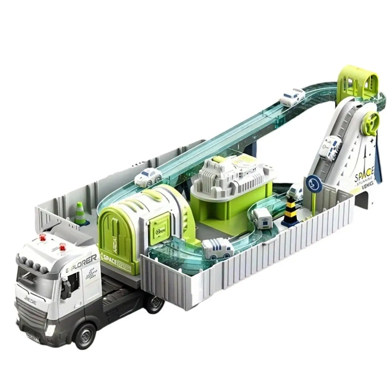 Детский автотрек с грузовиком и инерционным механизмом/звуком и LED-подсветкой (Y34)