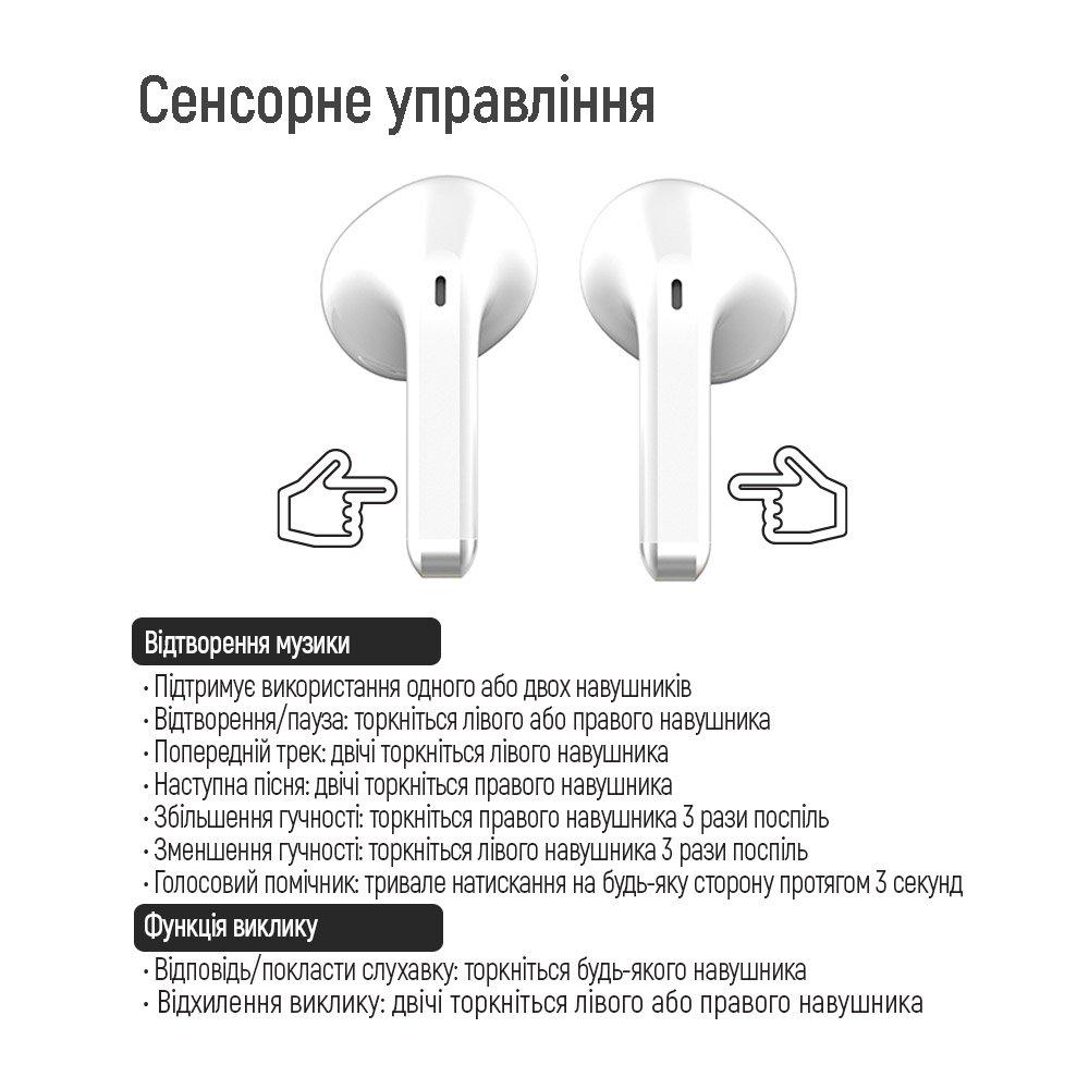 Навушники СolorWay Slim TWS-2 Earbuds White (CW-TWS2WT) - фото 5