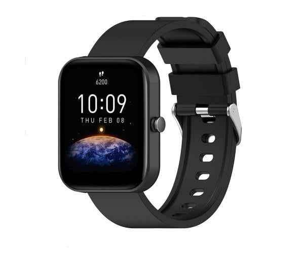 Ремешок для смарт-часов Silicone Amazfit Bip 3/Bip 3 Pro 20 мм Черный