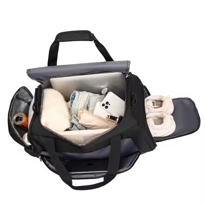 Спортивная сумка с плечевым ремнем для спорта 57x26x30 см Серый (CZYP-751A) - фото 7