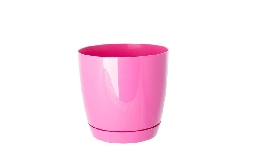 Горшок для цветов с подставкой Form-Plastic Тоскана круглый 3 л 17х16 см Розовый