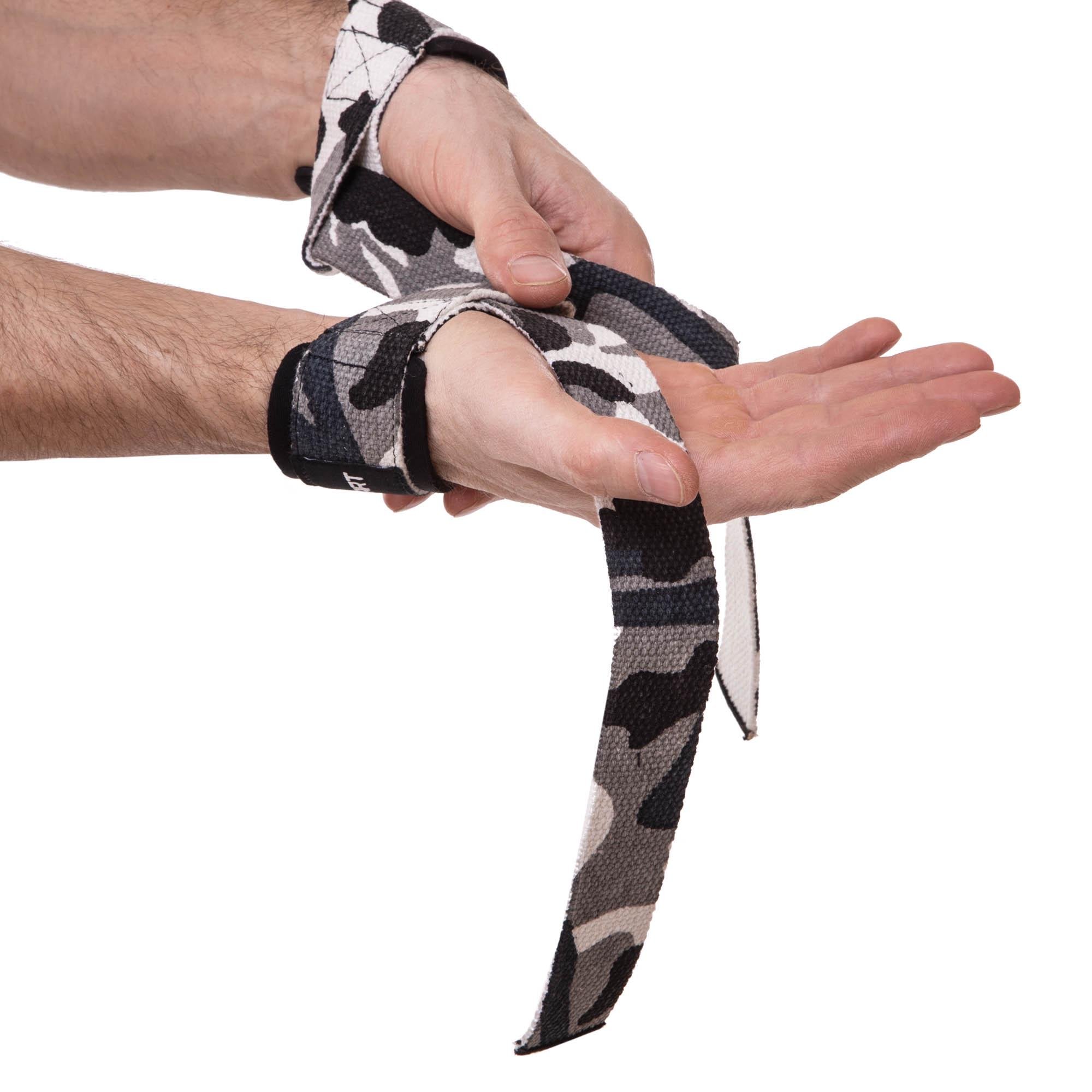 Лямки для тяги Zelart SB-167069 полиэстер 52х3,8 см 2 шт. Серый камуфляж (SB-167069)