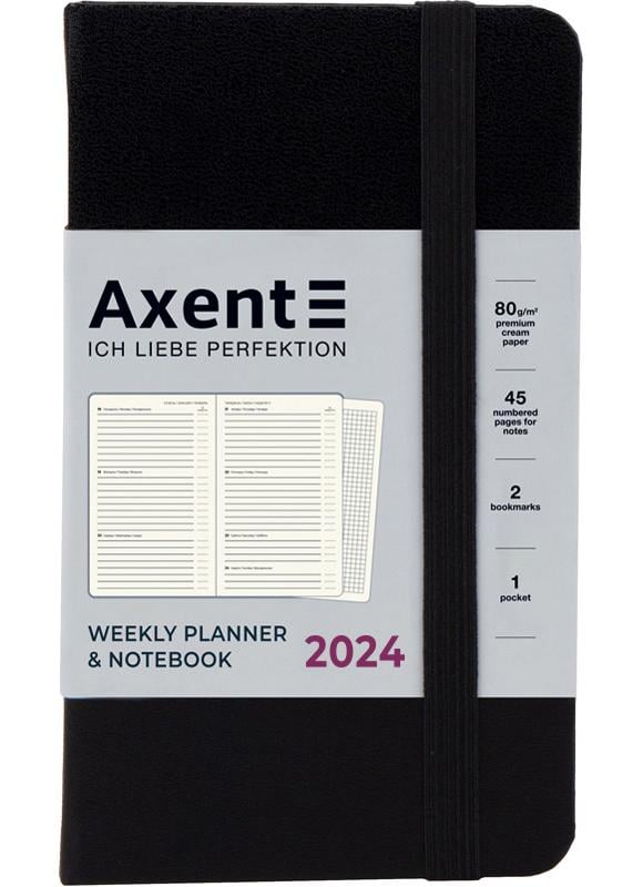 Еженедельник AXENT 2024 Pocket Strong 90x150 Черный (8508-24-01-A)
