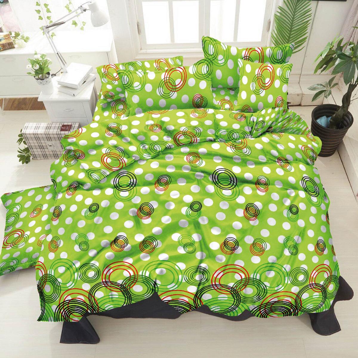 Комплект постельного белья Zastelli 30-0263 Green бязь Gold евро 200х220 Зеленый