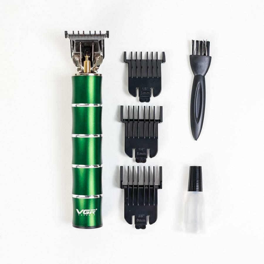 Машинка для стрижки волосся і бороди VGR 5W 600 mAh USB Зелений