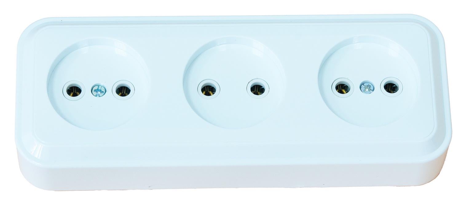 Розетка Premiera Giselt 10 А 3 гнезда без заземления (G8003-66) Розетка Premiera Giselt 10 А 3 гнезда без заземления (G8003-66)