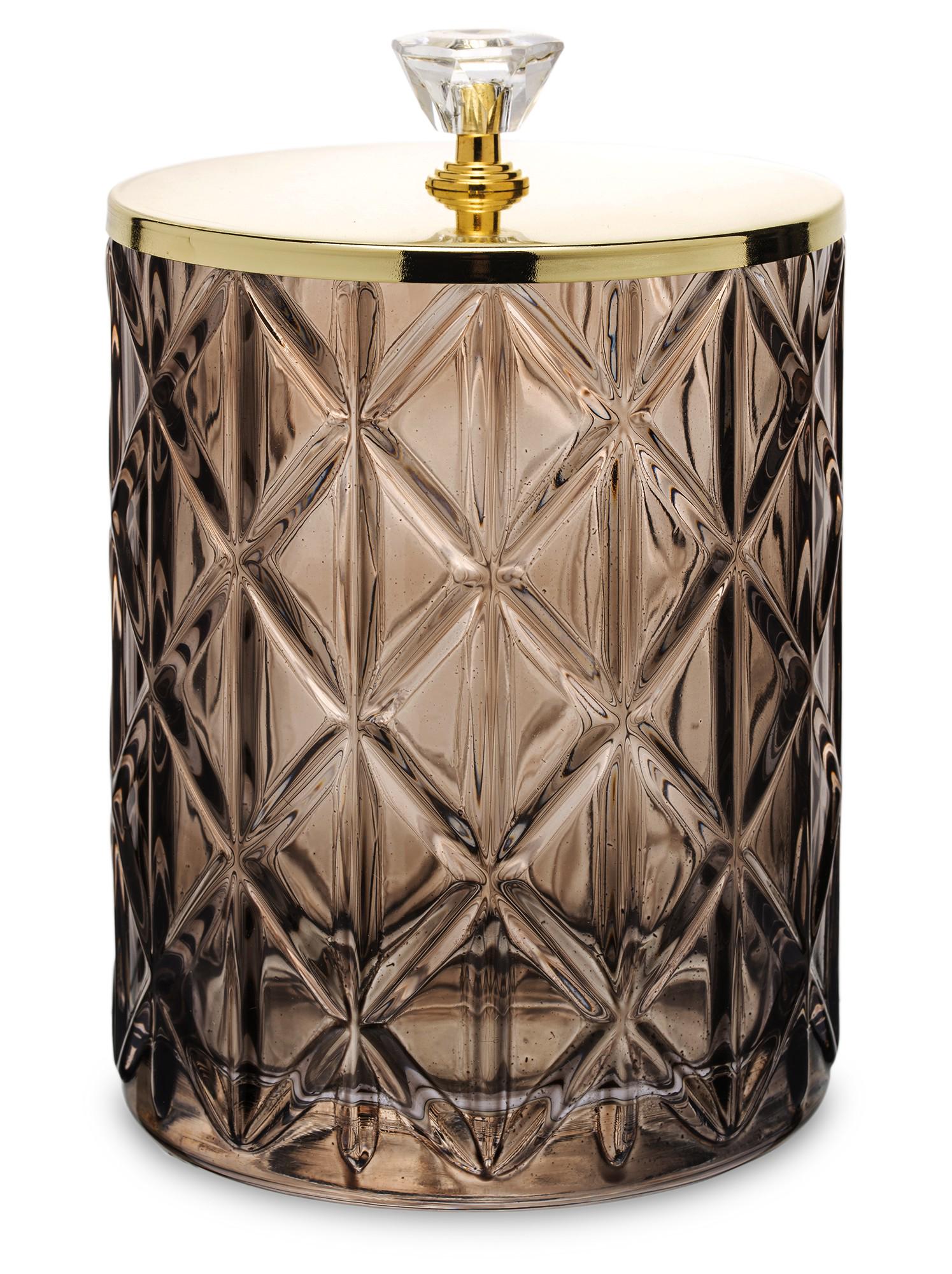 Декоративная стеклянная шкатулка Коричневый (131201)