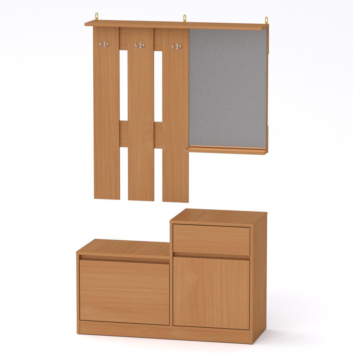 Передпокій з дзеркалом Компаніт Vlada 1002х380х1683 мм Вільха (28316783)