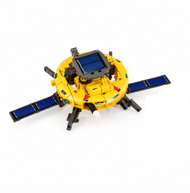 STEM-конструктор SolarBot Космический робот на солнечной энергии 120 деталей Желтый (SB-120Y)