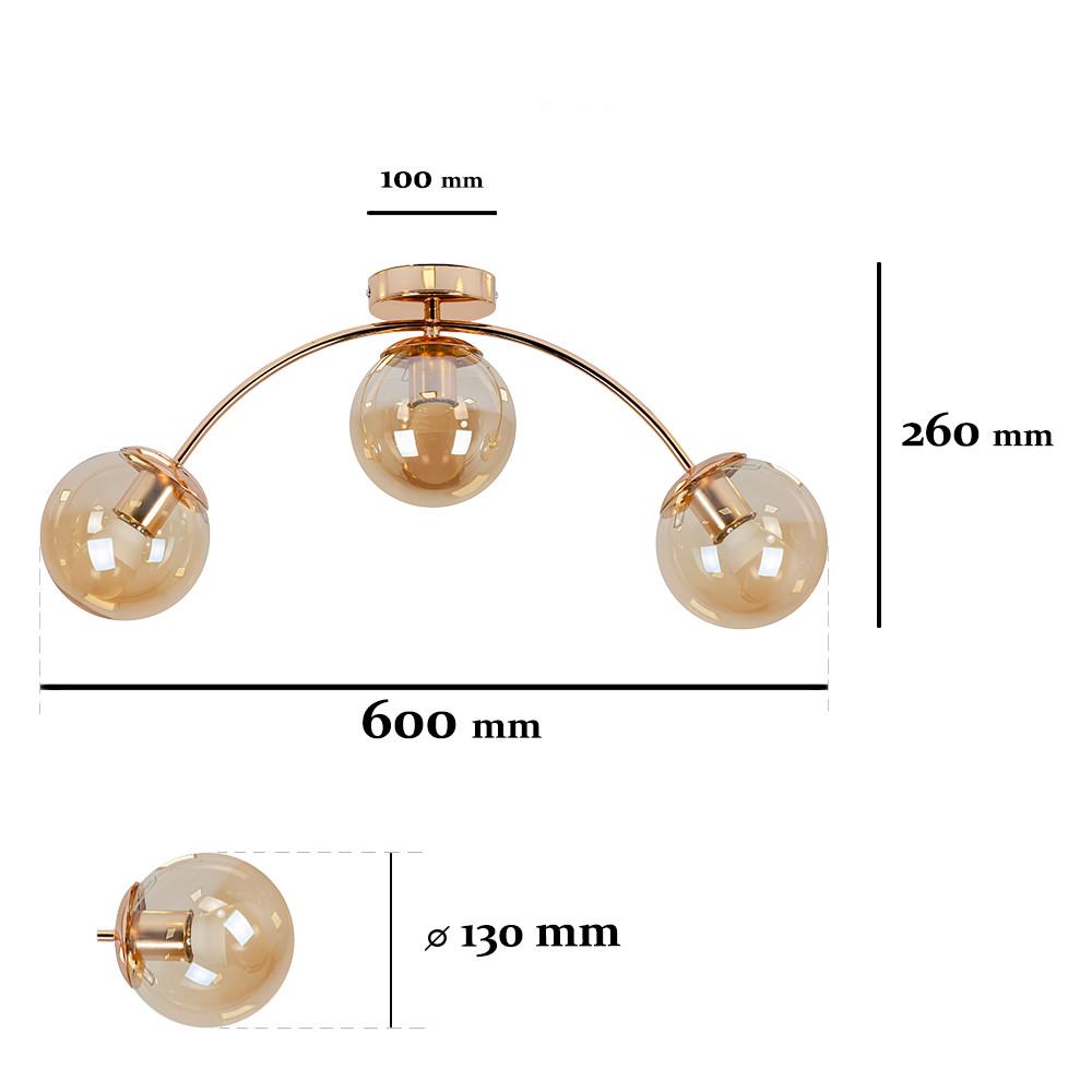 Люстра 7529907-3 gold/br Золотой/Коричневый (lvs4769) - фото 2