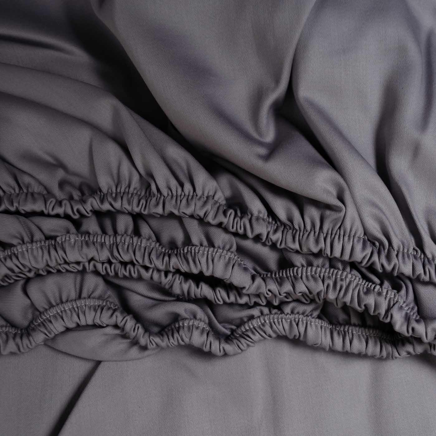 Простынь на резинке двуспальная сатин хлопок 125 г/м2 180х200х25 см Графит (chn-pnr-sa-180-25-graph) - фото 4 Простынь на резинке двуспальная сатин хлопок 125 г/м2 180х200х25 см Графит (chn-pnr-sa-180-25-graph) - фото 4