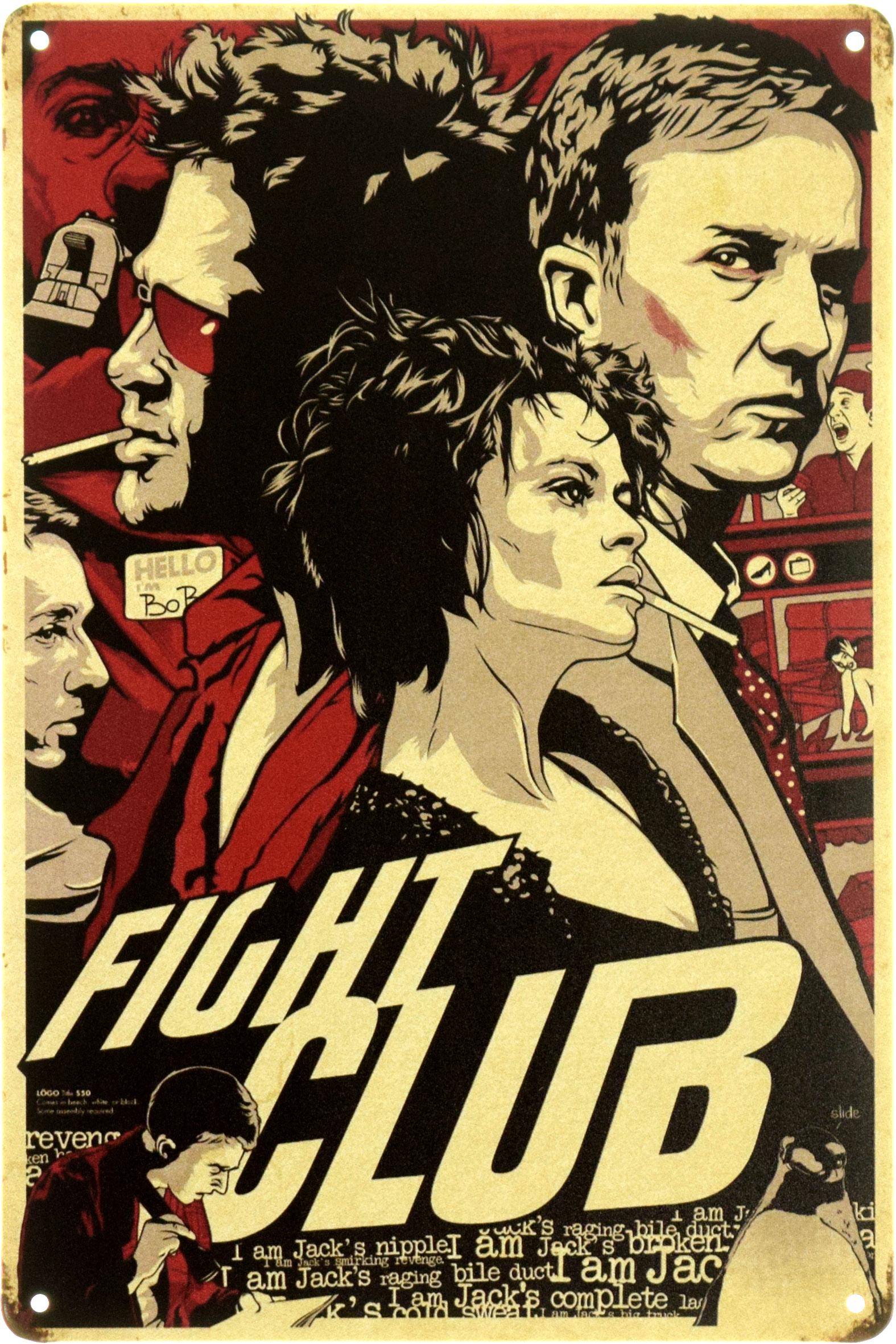 Табличка металлическая "Fight Club" 20x30 см (ms-104019)