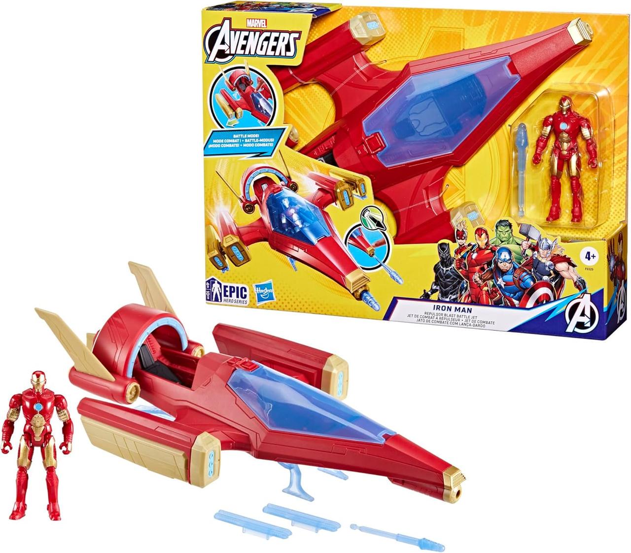 Самолет с фигуркой Железного человека Hasbro Marvel Avengers Epic Hero Series