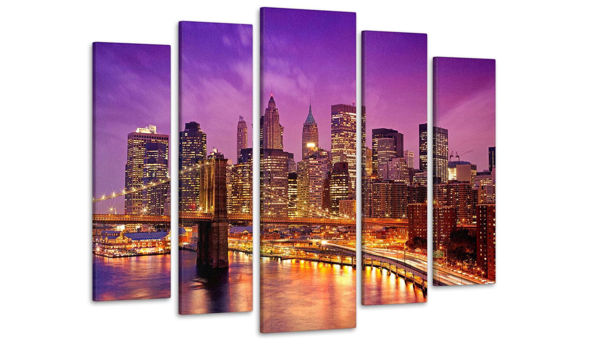 Модульная картина Ночной город 80х118 см (Art-94_5)