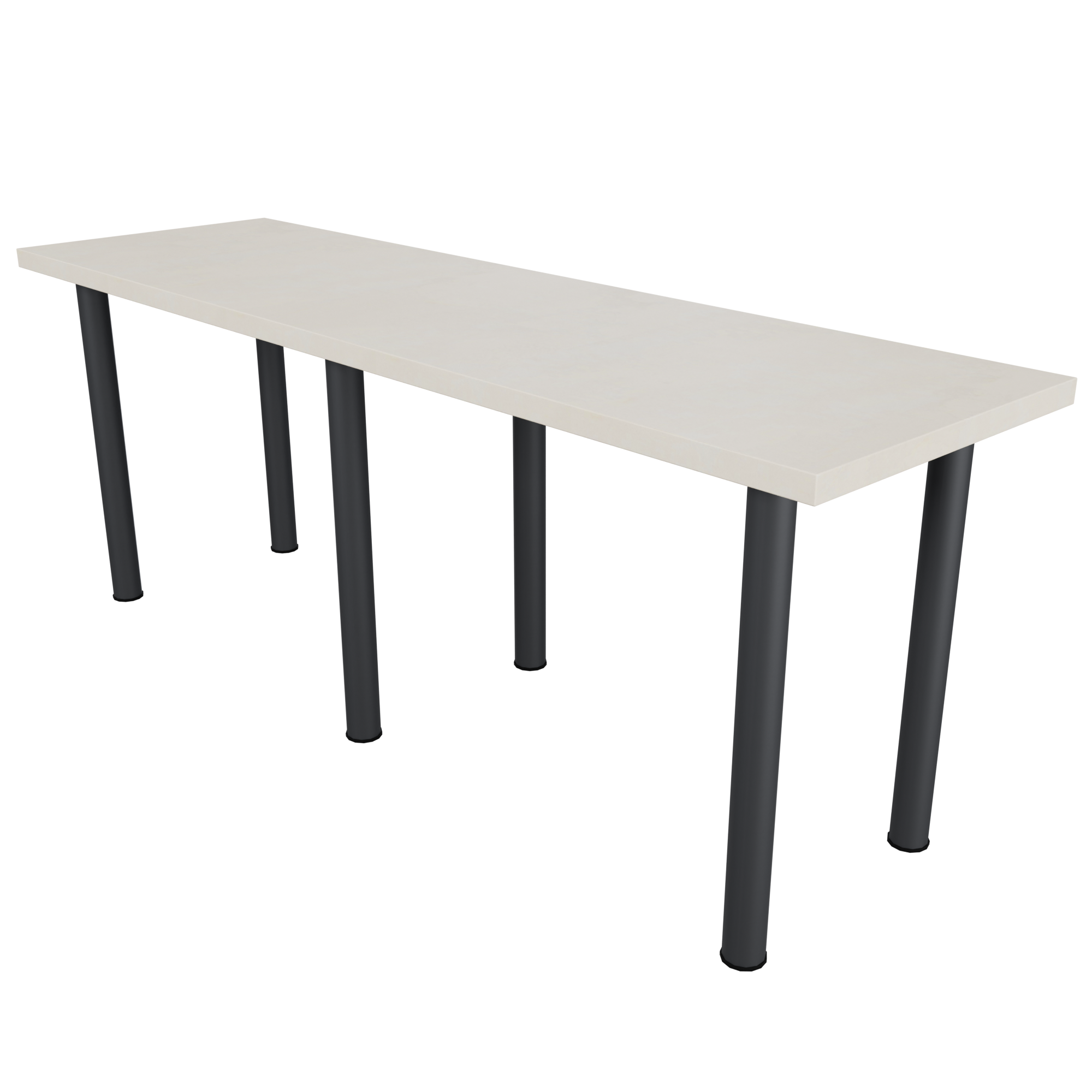 Стол обеденный БРИДЖ 2000х600 Шелковый камень/Черный