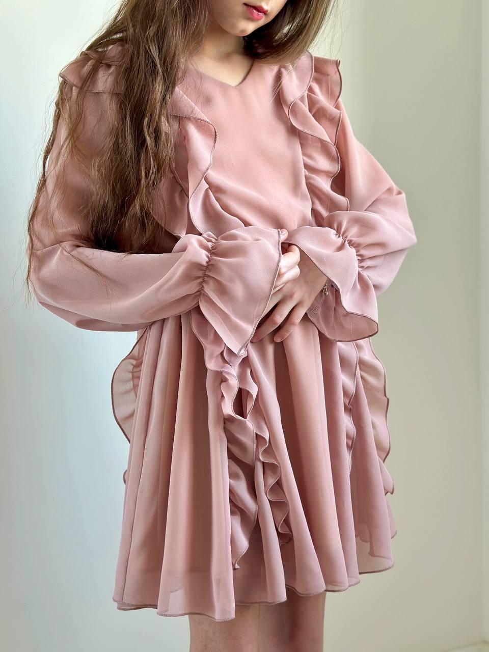 Сукня шифонова підліткова IRmAS 1330 158 см Мокко - фото 8