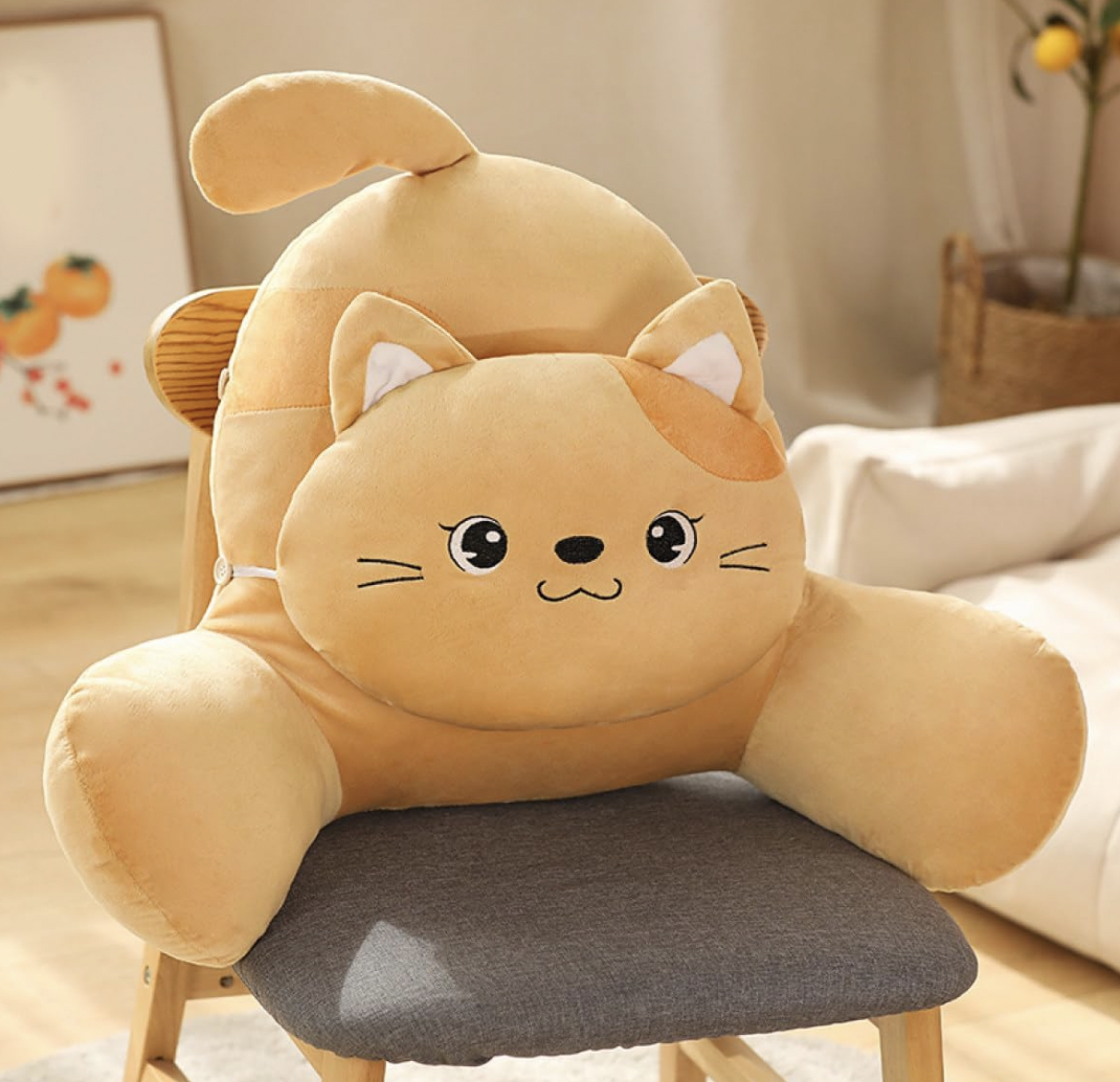 Подушка ортопедическая под спину со съемной подушкой Рыжий