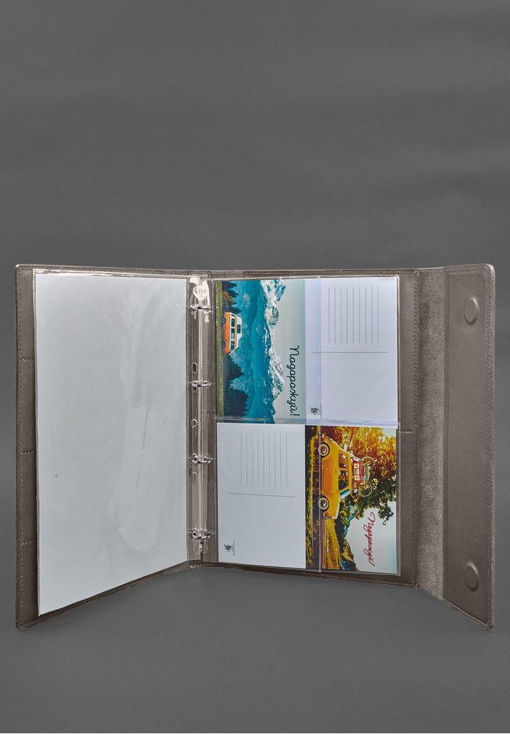 Папка шкіряна для документів сімейна А4 на сегрегаторі з файлами Темно-бежевий(A-028629) - фото 8 Папка шкіряна для документів сімейна А4 на сегрегаторі з файлами Темно-бежевий(A-028629) - фото 8