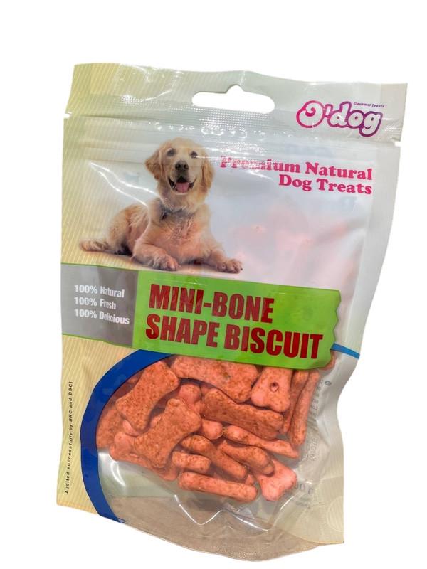 Ласощі для собак O’dog Mini-Bone Shape Biscuit Міні-бісквіт у формі кісточки 100 г - фото 1