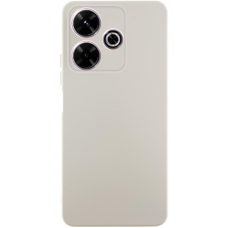 Противоударный чехол TPU GETMAN Liquid Silk Full Camera для Xiaomi Redmi 13 4G / Poco M6 4G Песочный / Sand
