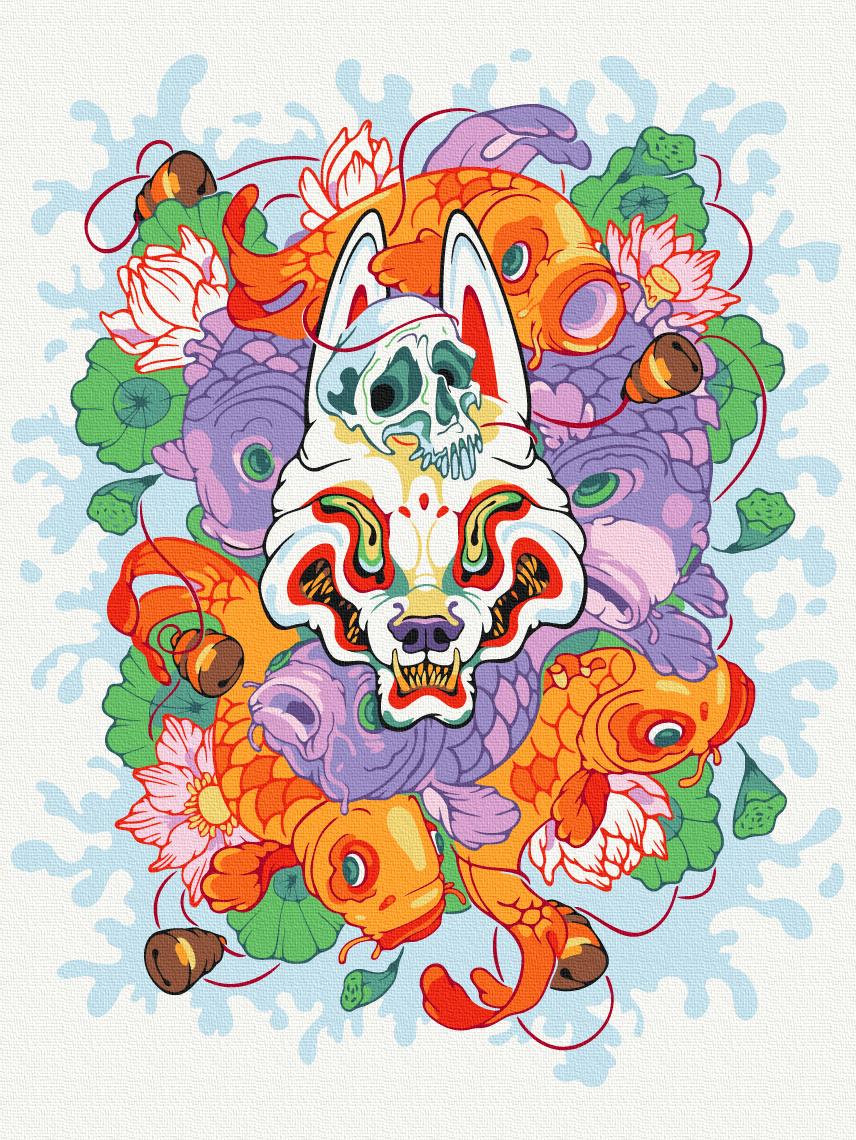 Картина за номерами Brushme Кіцуне 30x40 см (RBS1036) Картина за номерами Brushme Кіцуне 30x40 см (RBS1036)