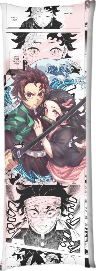 Подушка дакимакура Demon Slayer Kimetsu no Yaiba 55 60x180 см (14105985)