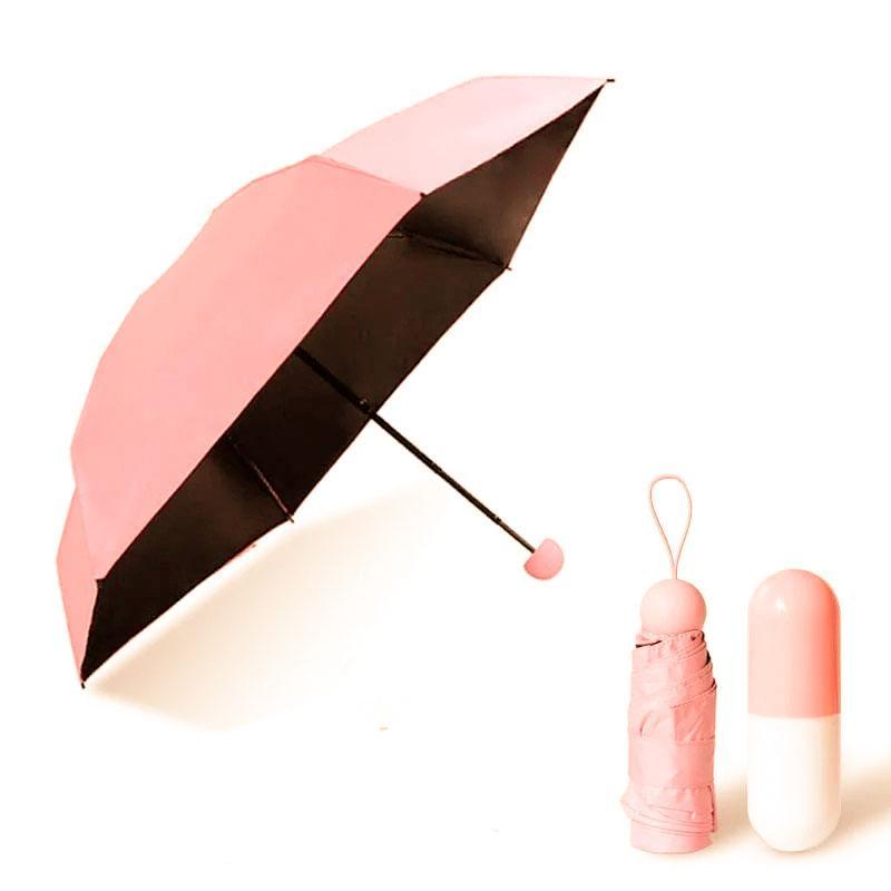 Мини-зонтик Capsule Umbrella-mini Designer All Seasons Black/Pink - фото 4