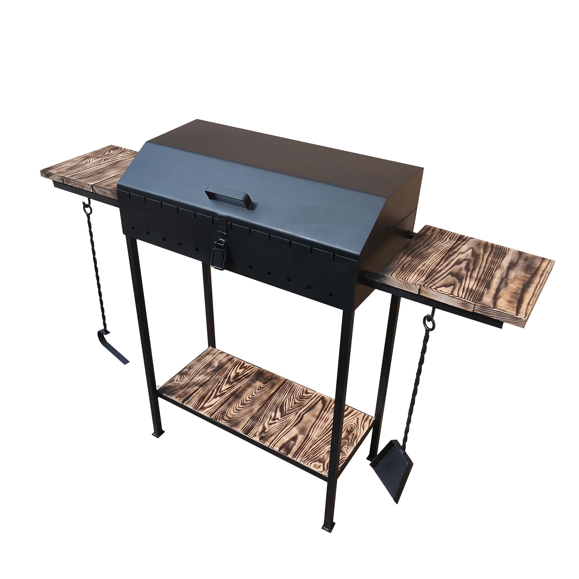 Мангал с крышкой со съемными ножками 5 мм на 12 шампуров