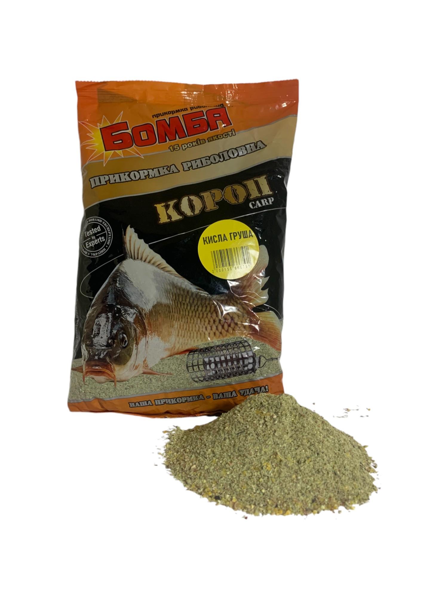 Прикормка для риболовлі Бомба Короп Кисла 900 г (2000155666791)