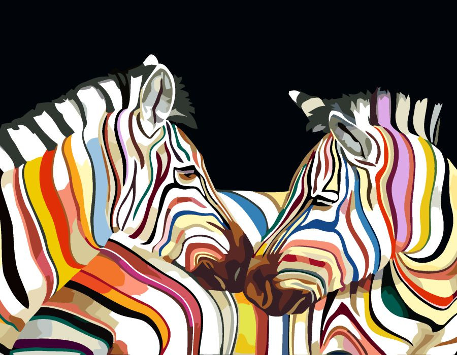 Картина по номерам Rosa Зебры 35х45 см (N00013221)