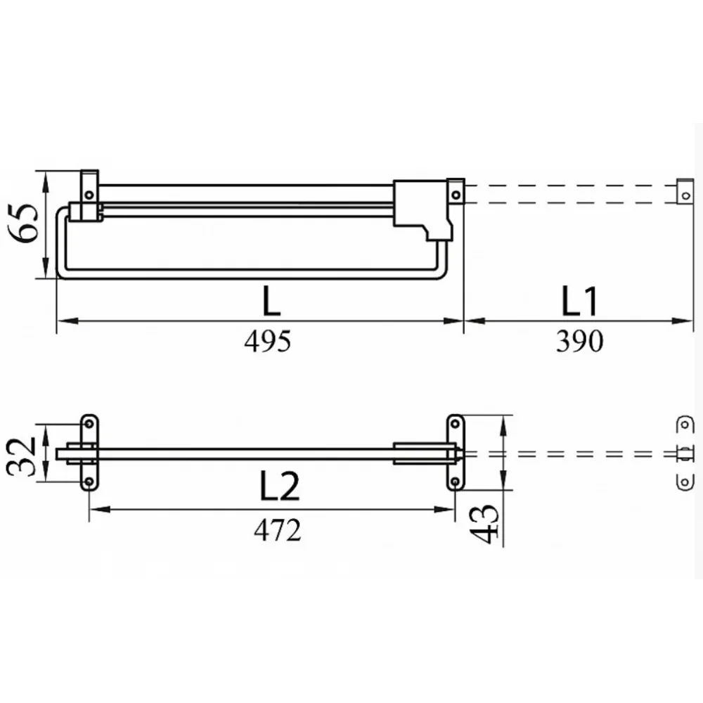 Мікроліфт висувний для гардеробних шаф Sigma 500 мм металевий (PV1139) - фото 3