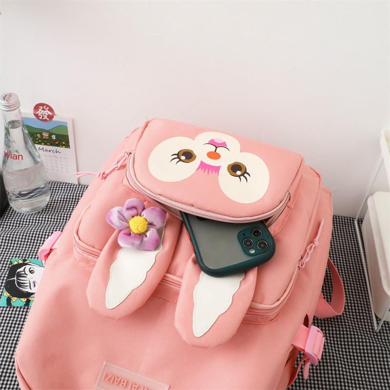 Шкільний рюкзак для дівчинки Зайчик 5в1 5-11 клас Рожевий (27667980) - фото 15 Шкільний рюкзак для дівчинки Зайчик 5в1 5-11 клас Рожевий (27667980) - фото 15