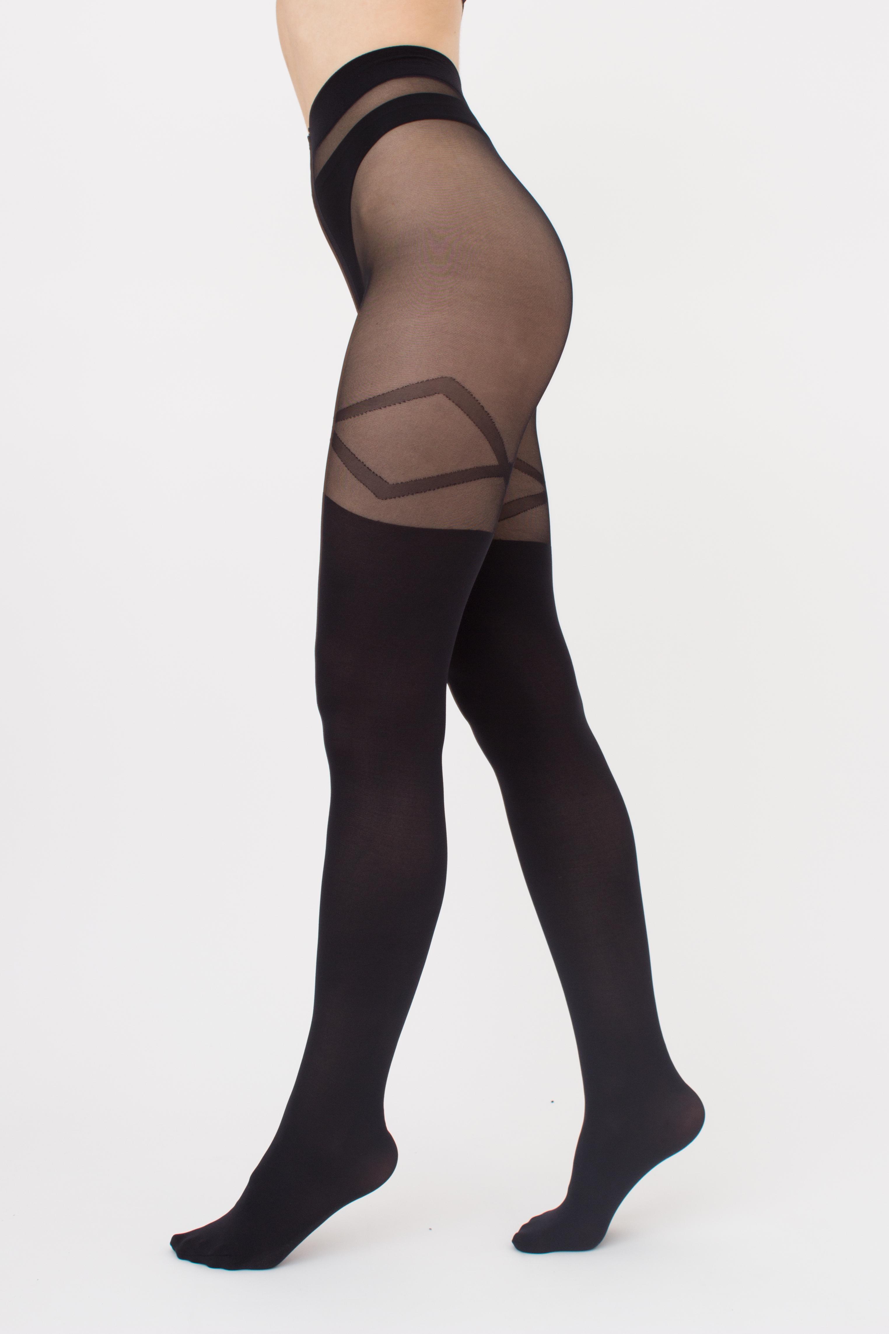 Колготи жіночі Giulia TREND/UP з імітацією панчох 60 4 р. 2 Black/Nero (4823116904187)