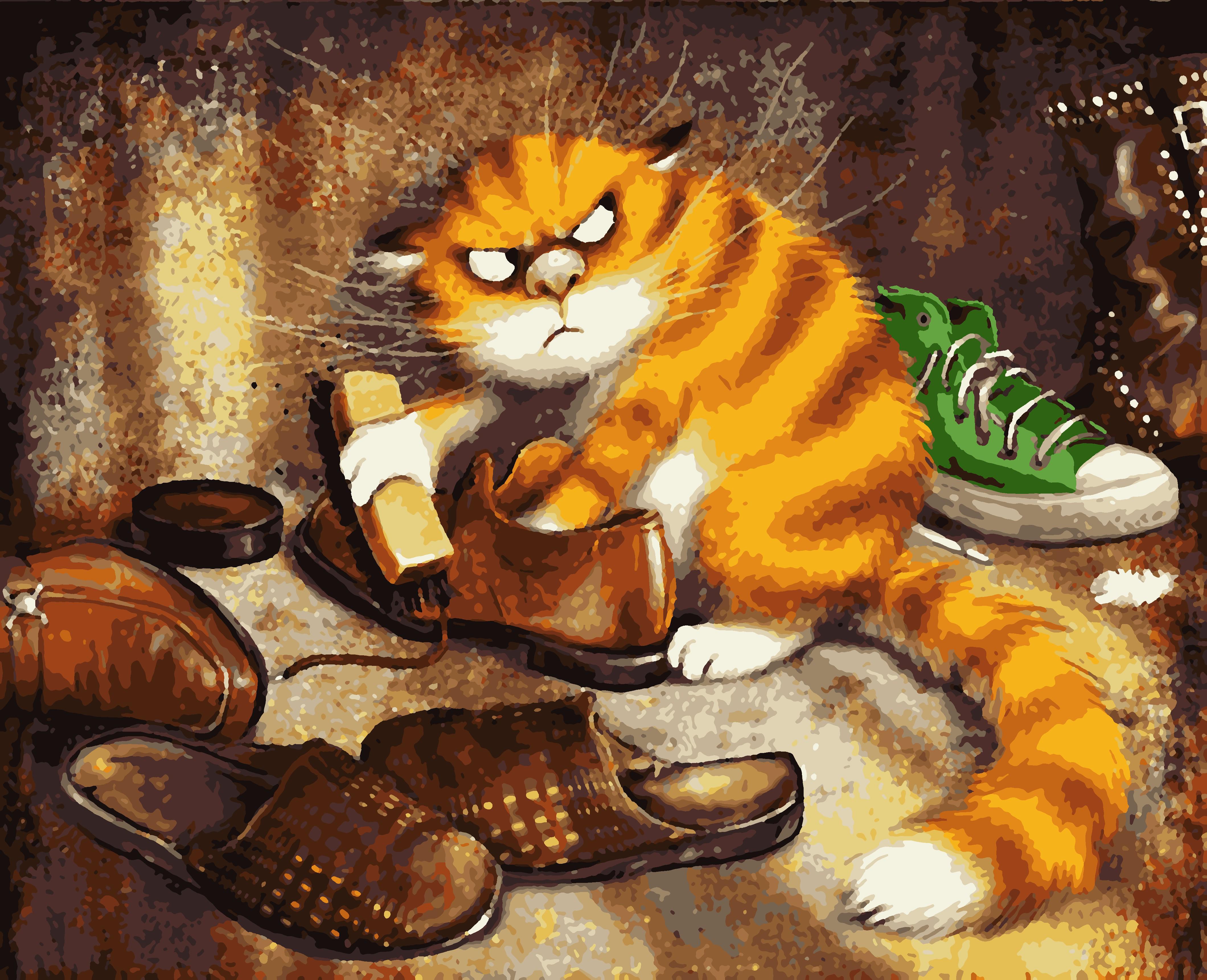 Картина за номерами Artissimo Незадоволений кіт 40x50 см (ART-B-5345)