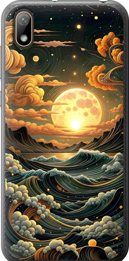 Чехол на Huawei Y5 2019 Арт волны (6332t-1695-42517)